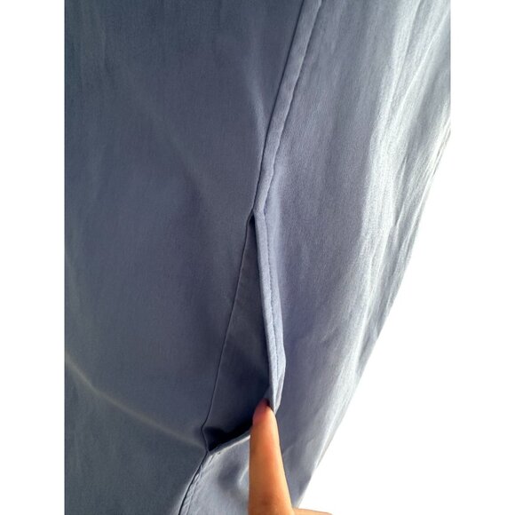 SARA CAMPBELL Blue Scalloped Shift Dress Size 4 - Picture 10 of 11